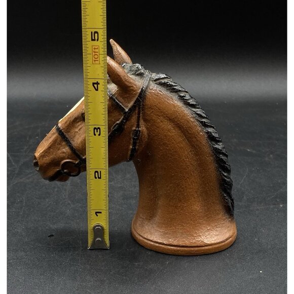 Rubal New York Horse Head Tan White Painted Cast Metal Bottle Opener Vintage - Picture 9 of 12